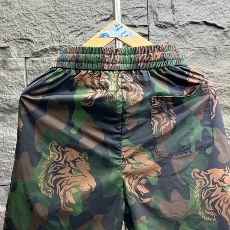 Voguable  Summer Camouflage Printed Casual Shorts for Men Trendy Stylish Sporty Cropped Pants for Youth Beach Shorts Basketball Shorts Men voguable