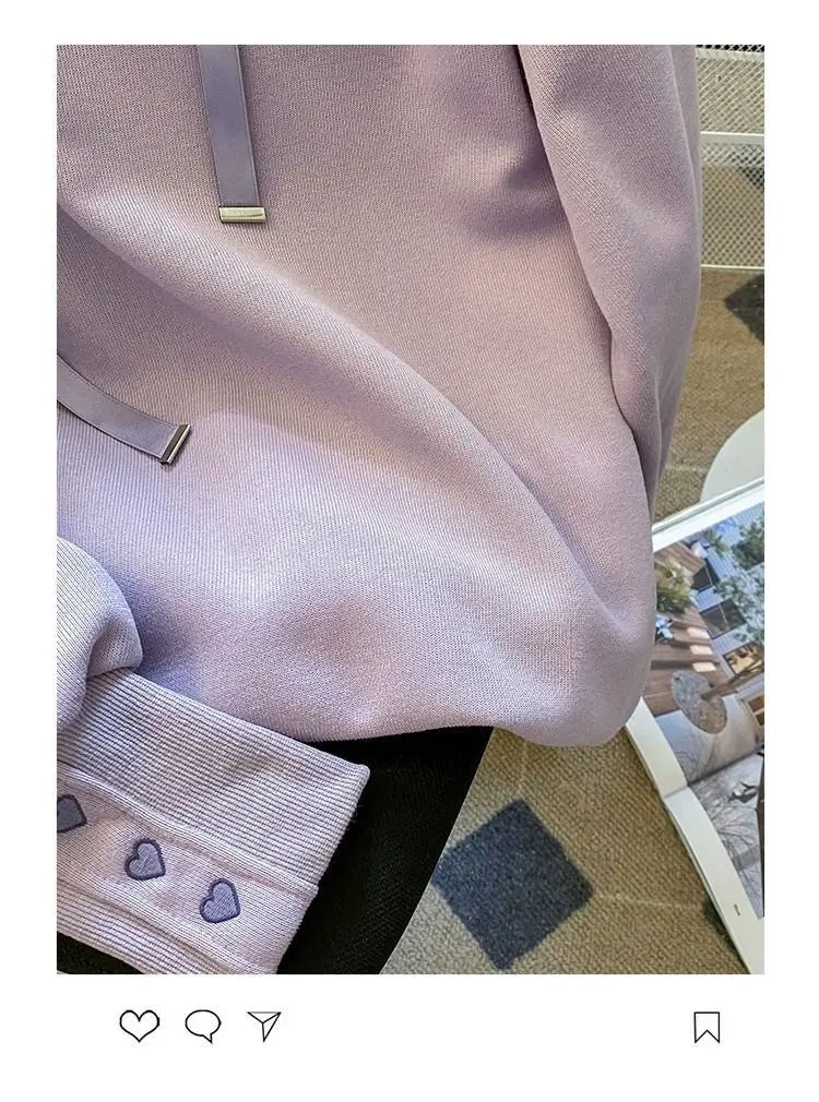 Kawaii Hoodies Women Harajuku Sweet Girlish Embroidery Aesthetic Baggy S-3XL Temper Designer Plus-Velvet Hooded Y2k Clothes Chic voguable