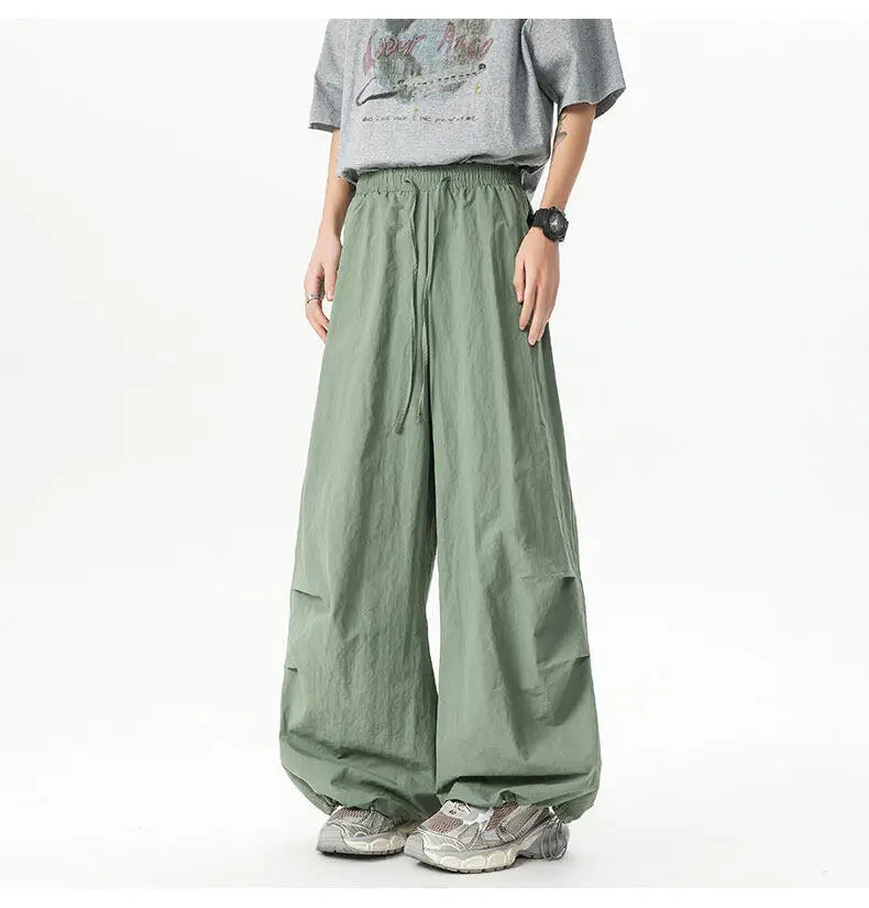 Unisex Pants Wide Leg Athletic Lounge Pants Spring Summer Lightweight Stretch Waist Casual Sportswear Joggers Loose Thin Comfort voguable