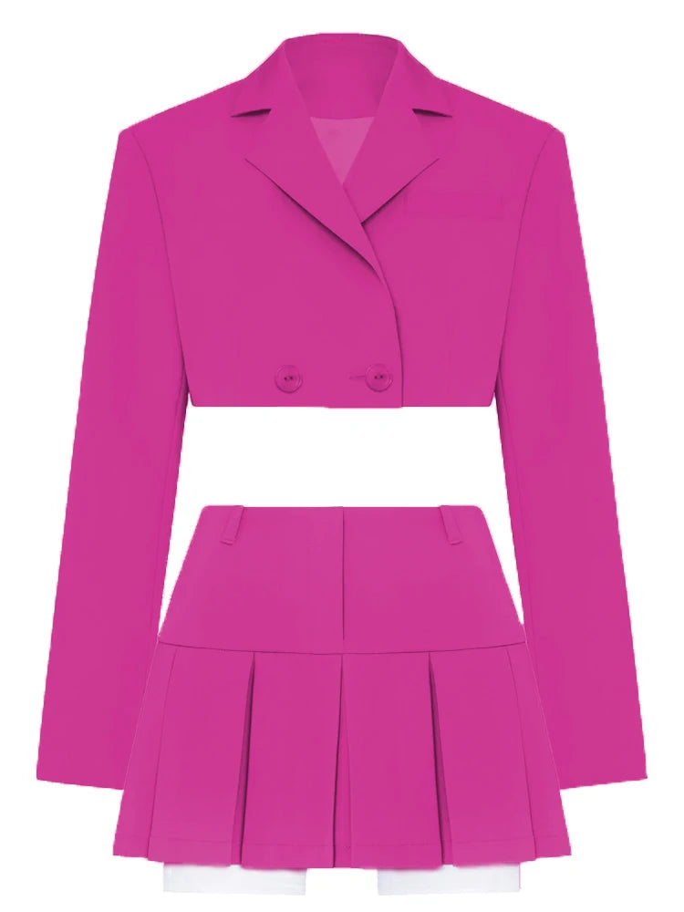 Taruxy Green New Blazers For Women Cropped Coats Jacket Summer Casual Outfits 2022 Fashion Chic Jacket Women's Blazer Suits voguable