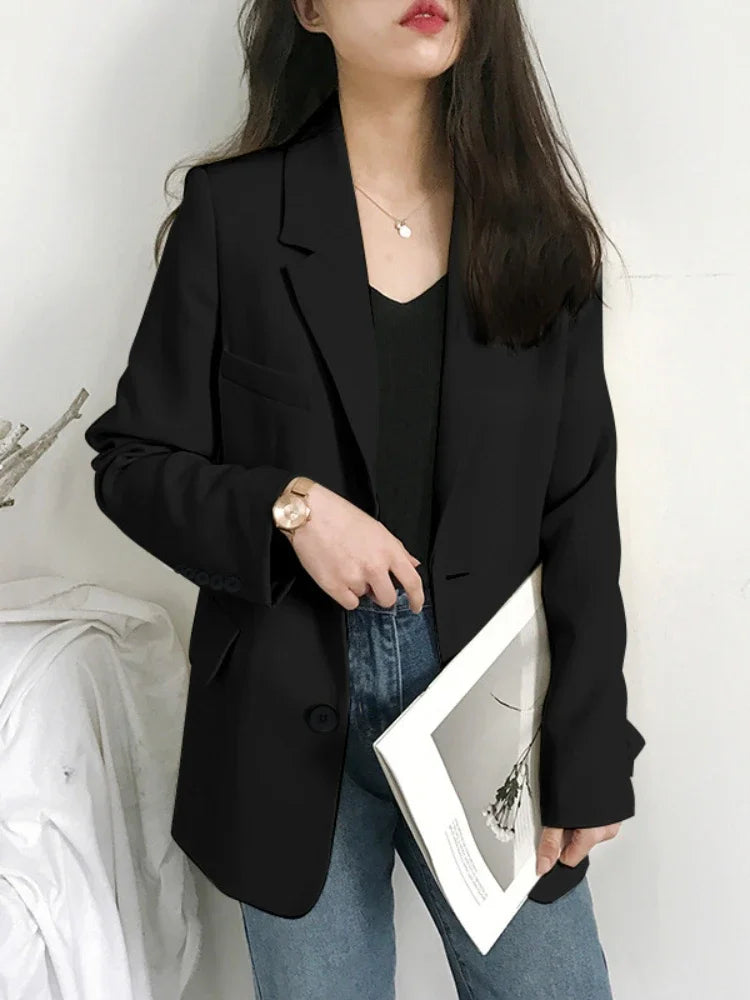 Office Lady Blazer for Women Elegant Stylish Classy Korean Style Women's Blazers Coats Spring Casual Top Women Jacket Clothing voguable