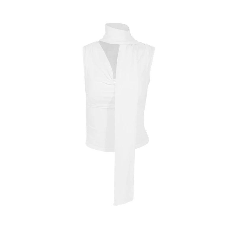 Solid Tank Summer New Women Sexy Sleeveless V-Neck Lady Top Fashion Bandage Streetwear Casual Slim Tank Elegant Knitted Clothing voguable