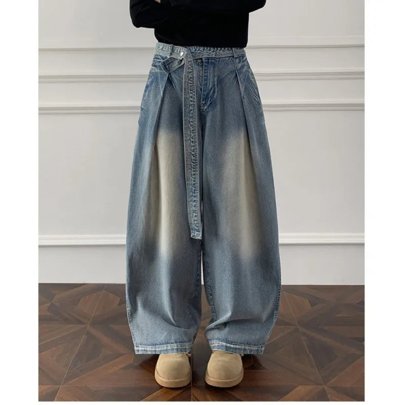 Jeans men Wash Light Blue Relaxed Fit 2025 New Arrival High Quality Distressed Denim Pants Men Streetwear Fashion Youth Casual voguable