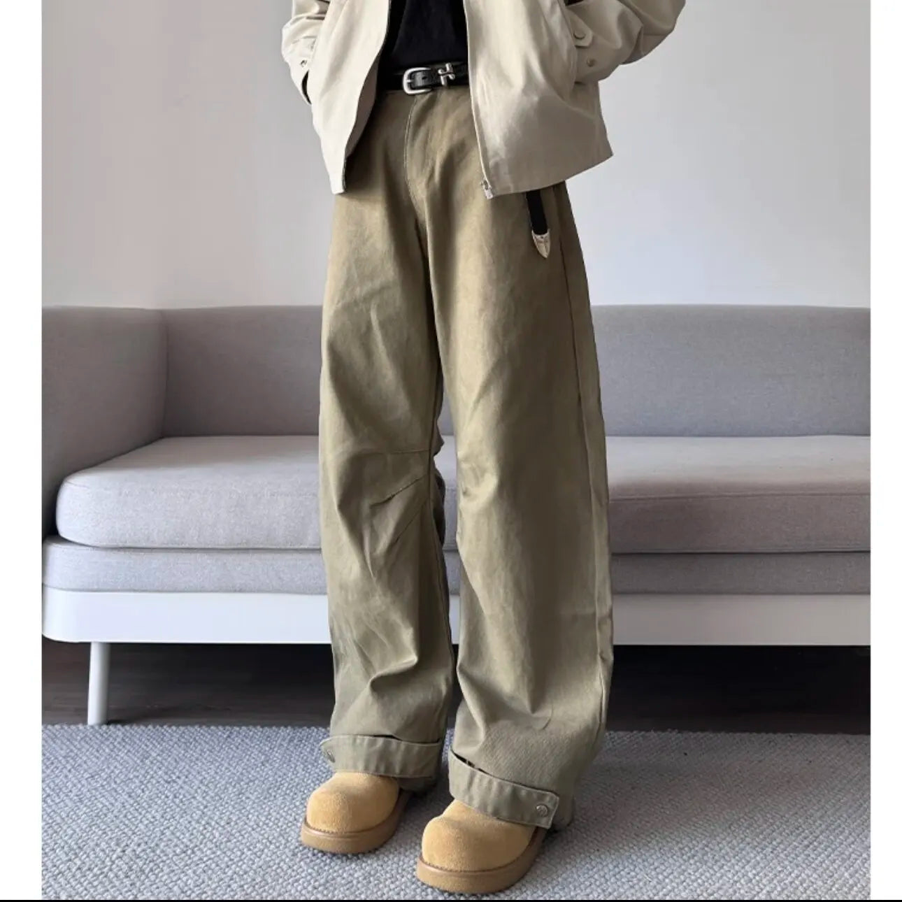 NEW pants Unisex Straight Leg Loose Fit Cotton Casual Pants Outdoor Sportswear  Trendy Versatile Trousers Men Women Fashion voguable