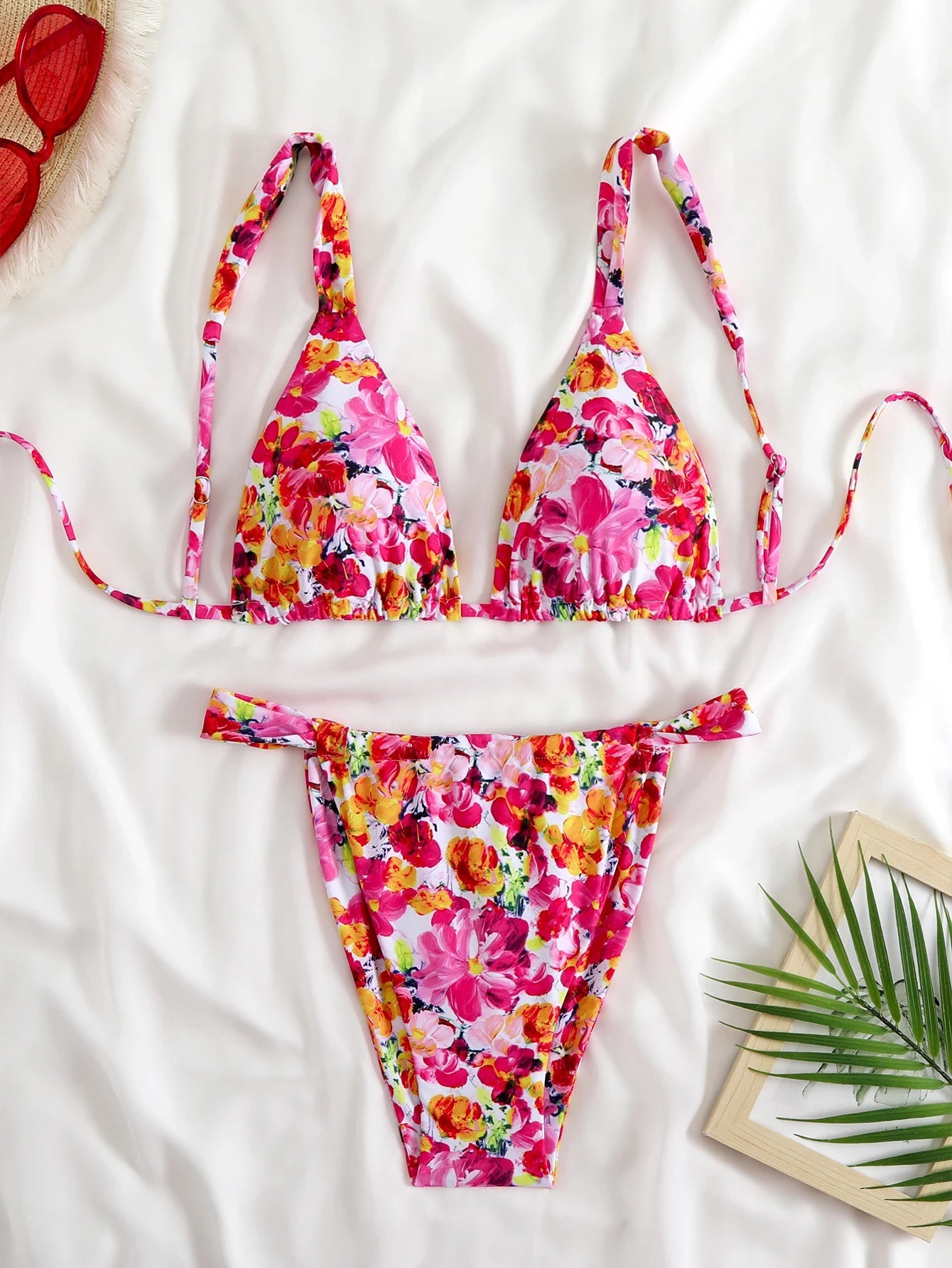 Voguable  Brazilian Thong Bikinis Strappy Swimsuit Women Sexy Printed Swimwear Female Bathers Swimming Bathing Swimming Swim Suit voguable