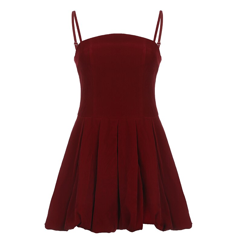 Red Strap Ruched Off-Shoulder Evening Party Dress mysite