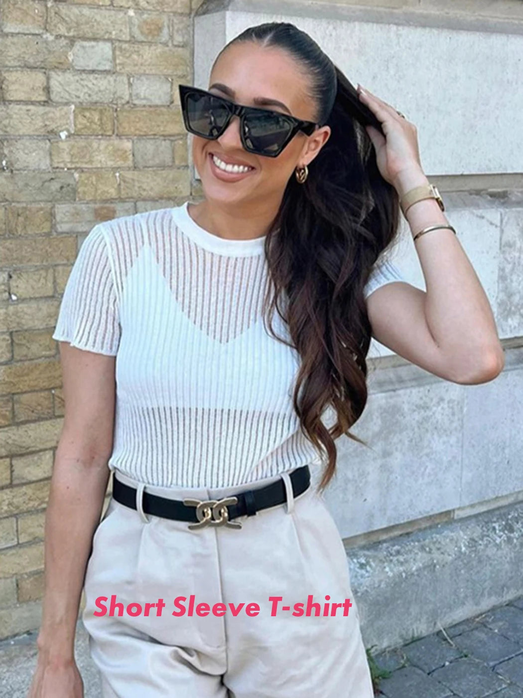 Perspective Sexy Thin Knit Sweater Women Solid Color Basic Pullover Top Casual Cozy Long Sleeve T-shirts Spring Summer New voguable