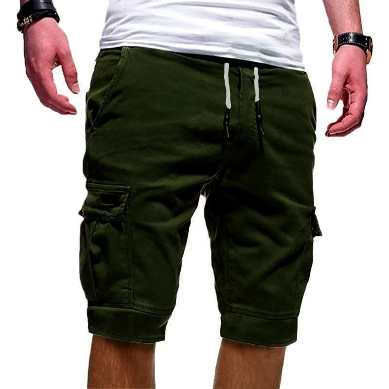 Voguable  Summer Y2K Harajuku All Match Trousers Solid Color Streetwear Elegant Fashion Half Pants Multi Pocket Shorts Men's Clothing voguable