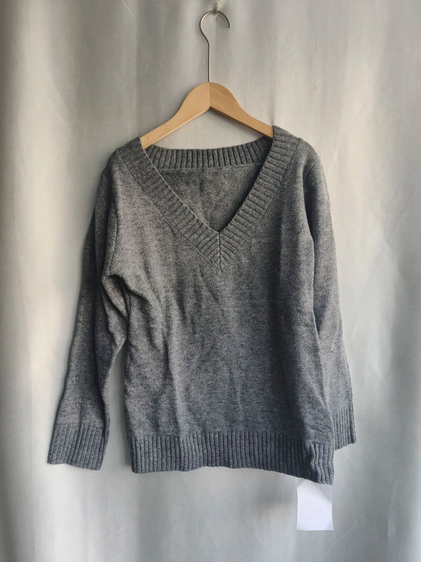 Fashion Vintage V-neck Knitted Tops Women 2024 Early Autumn New Sweaters Mujer Y2k Grunge Slim Fit Long Sleeve Pullovers voguable