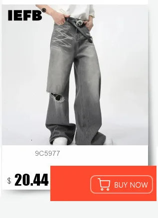 Vintage Camouflage Men's Jeans Fashion Washed Casual Wide Leg Denim Pants Autumn Winter Loose Male Trousers Old Blue 9C354 voguable