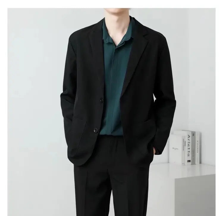 Voguable Spring Brown Black Blazer Men Slim Fit Fashion Social Men Dress Jacket Business Formal Jacket Men Office Suit Jacket S-3XL voguable
