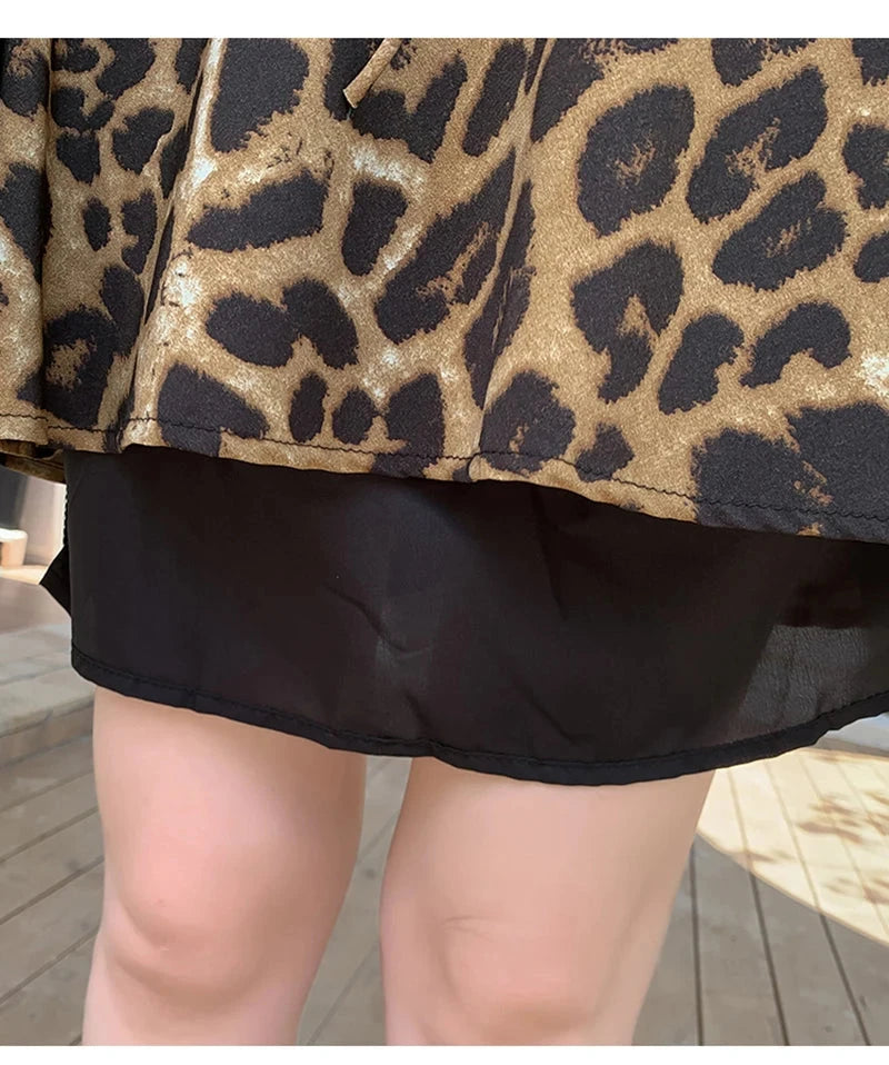 Sexy Slim Leopard Long Skirts Women High Waist Retro Streetwear Y2K Skirt Fall Casual Harajuku American Vintage Long Skirt voguable