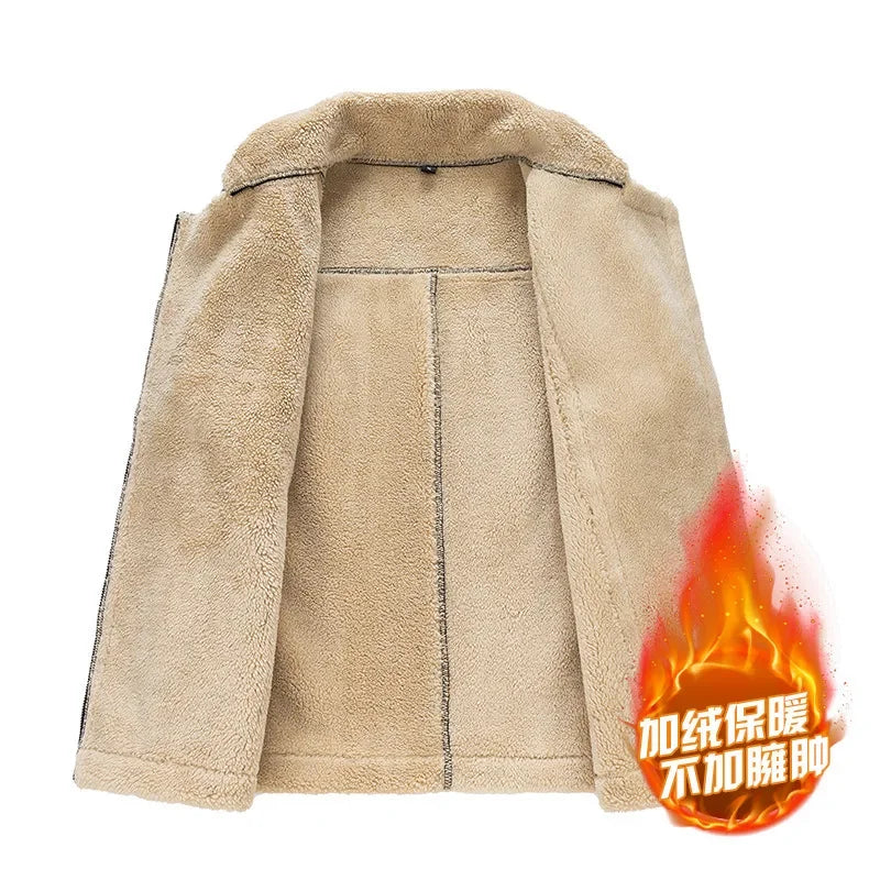 Warm Vest Male Jacket High Quality Male Sleeveless Waistcoat Winter New Lamb Wool Coat Men Fashion Casual Thicken Gilets voguable