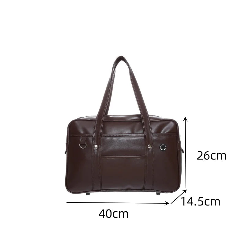 Japanese two-dimensional student JK uniform bag girl PU schoolbag COS wear-resistant waterproof one-shoulder Messenger handbag voguable