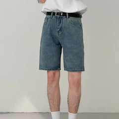 Voguable Summer Denim Shorts Men Fashion Retro Blue Denim Shorts Men Streetwear Korean Straight Jeans Men Vintage Jean Shorts M-2XL voguable