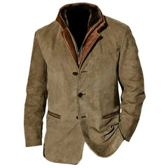 Men And Qomen Heavy Industry Vintage Work Retro American Casual Print Coat Men voguable