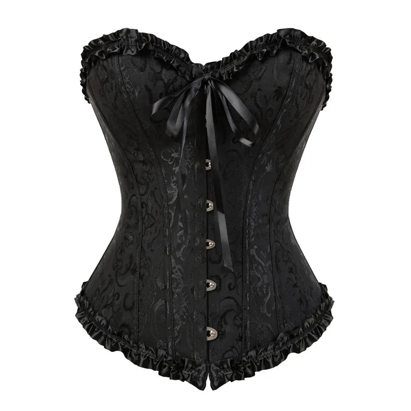 Voguable sexy corsets for women plus size costume overbust burlesque corset and skirt set tutu corselet victorian fashion gowns voguable