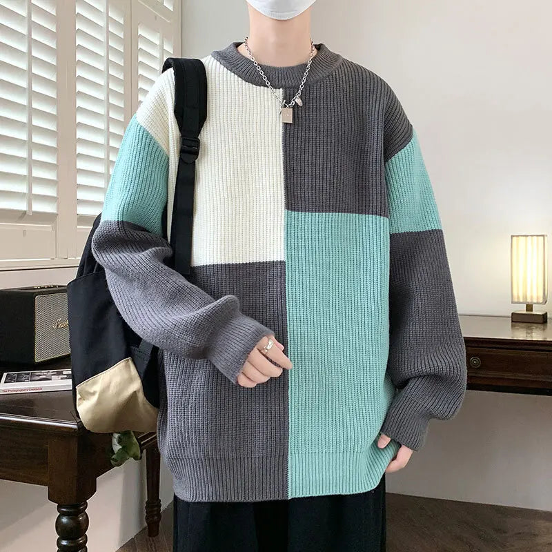 Winter Sweater Men Warm Fashion Casual Knit Pullover Men Streetwear Korean Loose Long Sleeve Sweater Mens Jumper Clothes M-4XL voguable