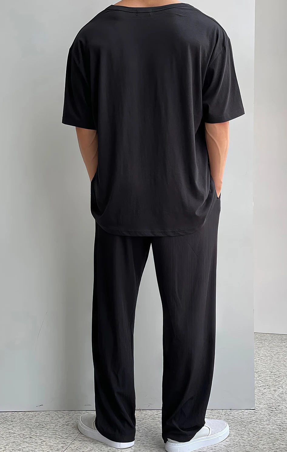 Voguable  American Sle Hard Man U-Ne T-irt Muscle Men Elastic Loose oulder ort Sve Low Ne Ice Silk Modal Trendy Top voguable