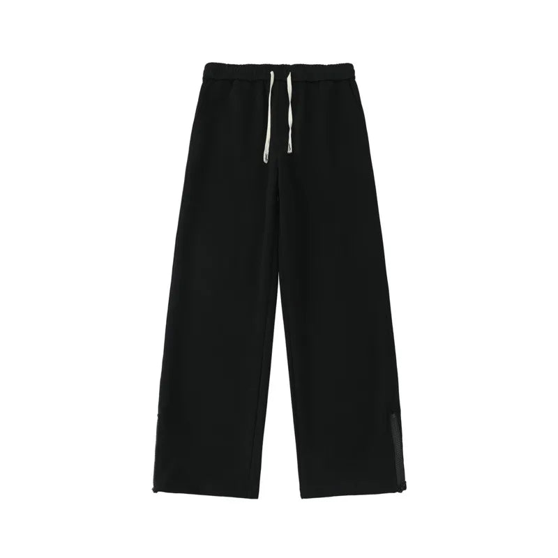 Black Casual Pants Men Sweatpants Oversized Wide Leg Pants Men Streetwear Loose Grey Straight Sports Pants Mens Joggers Trousers voguable