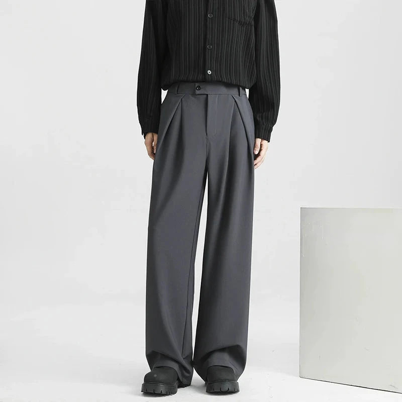 Men's Light Luxury Naples Slim-fit Suit Pants Casual Japanese Retro Premium Quality Elegant Popular Leisure Trousers 2026 Spring voguable