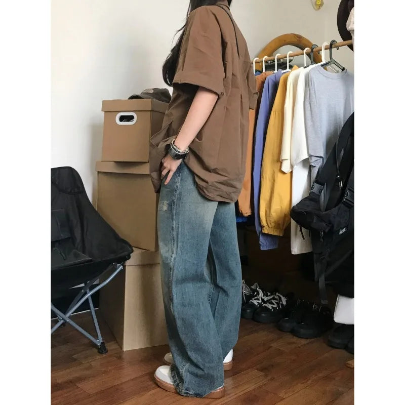 Vintage Blouse for Women 2024 Shirts Woman Summer Short Sleeve Korean Style Oversized Shirt Chiffon Blouse Crop Shirt voguable