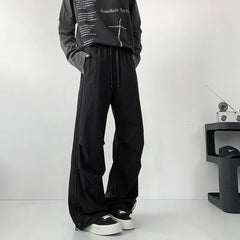 Summer Black Casual Pants Men Oversized Wide Leg Pants Men Streetwear Hip-hop Loose Pink Sports Pants Mens Joggers Trousers voguable