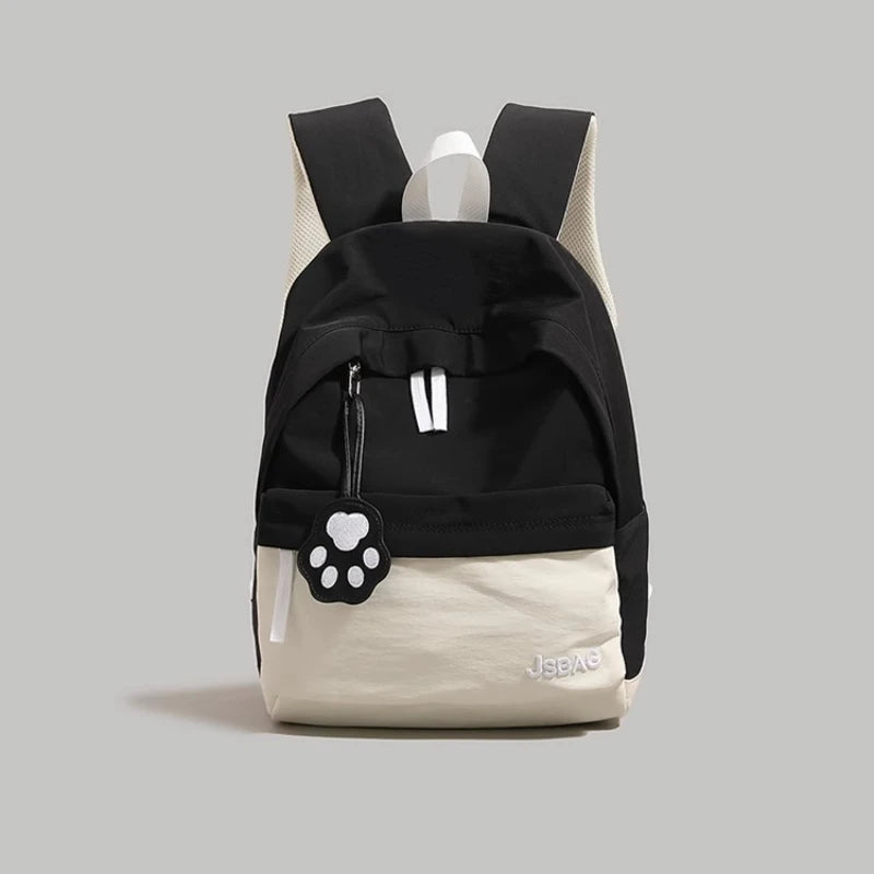 Contrast Color Patchwork Simple College Students Backpack Sweet Y2k Aesthetic Casual Schoolbags Women All Match Chic Schoolbags voguable