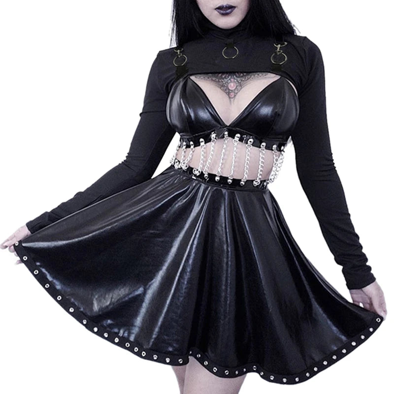 y2k Crop Top Women Gothic Clothing See Through High Neck Long Sleeve Mesh T Shirt Fairy Grunge Clothes 2000s Streetwear voguable