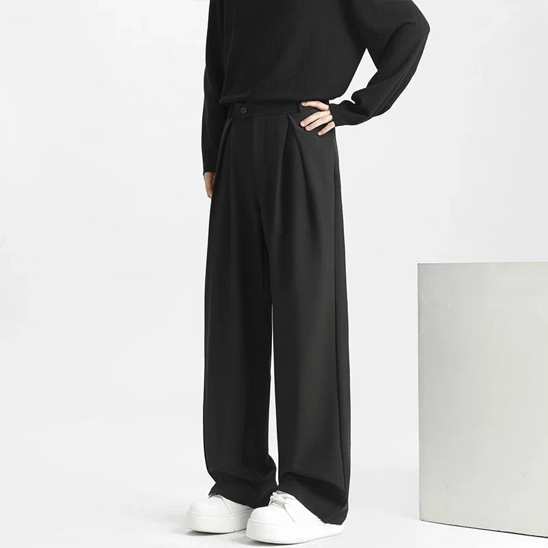 Men's Light Luxury Naples Slim-fit Suit Pants Casual Japanese Retro Premium Quality Elegant Popular Leisure Trousers 2026 Spring voguable