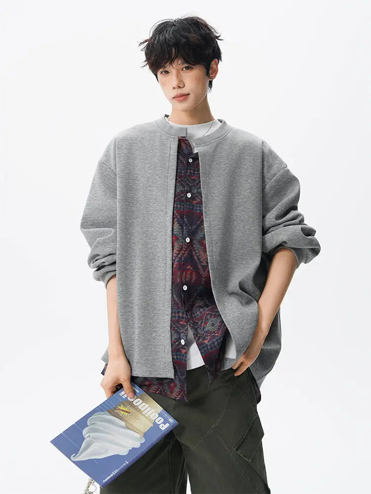 Jacket men Stand Up Collar Single Breasted Fake Two Piece Jacket Autumn Thin Ethnic Print Patchwork Mens Outerwear Coat men new voguable