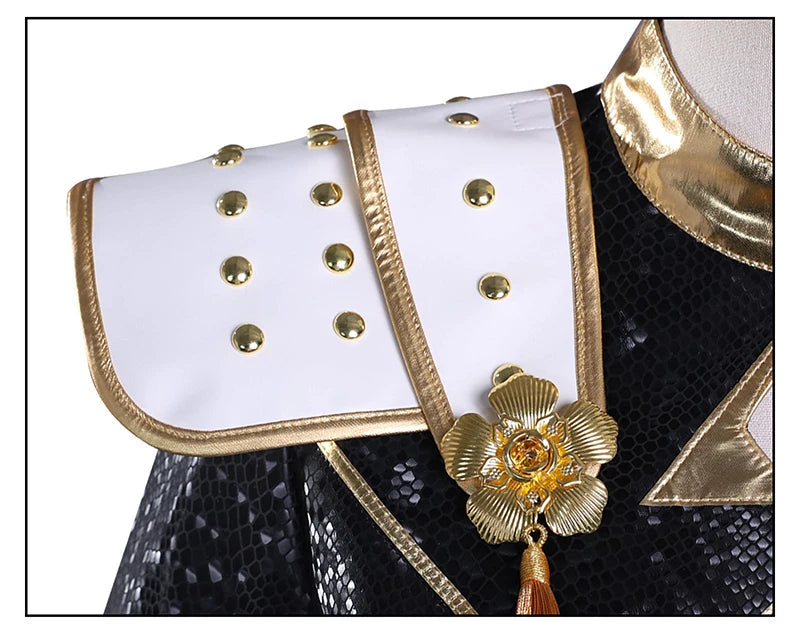 Black Golden Rumi Zoey Mira Cosplay Costume Wig Women Suit Halloween Party Role Playing Outfit voguable