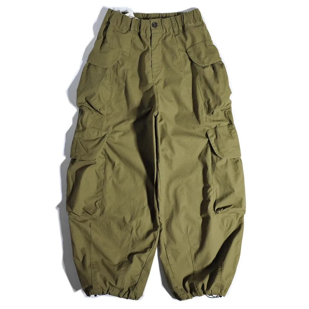 Voguable  Heavyweight Wide Leg Workwear Trousers CityBoy Hong Kong Style Multi-Pocket Loose Straight Casual Shape Men's Pants voguable