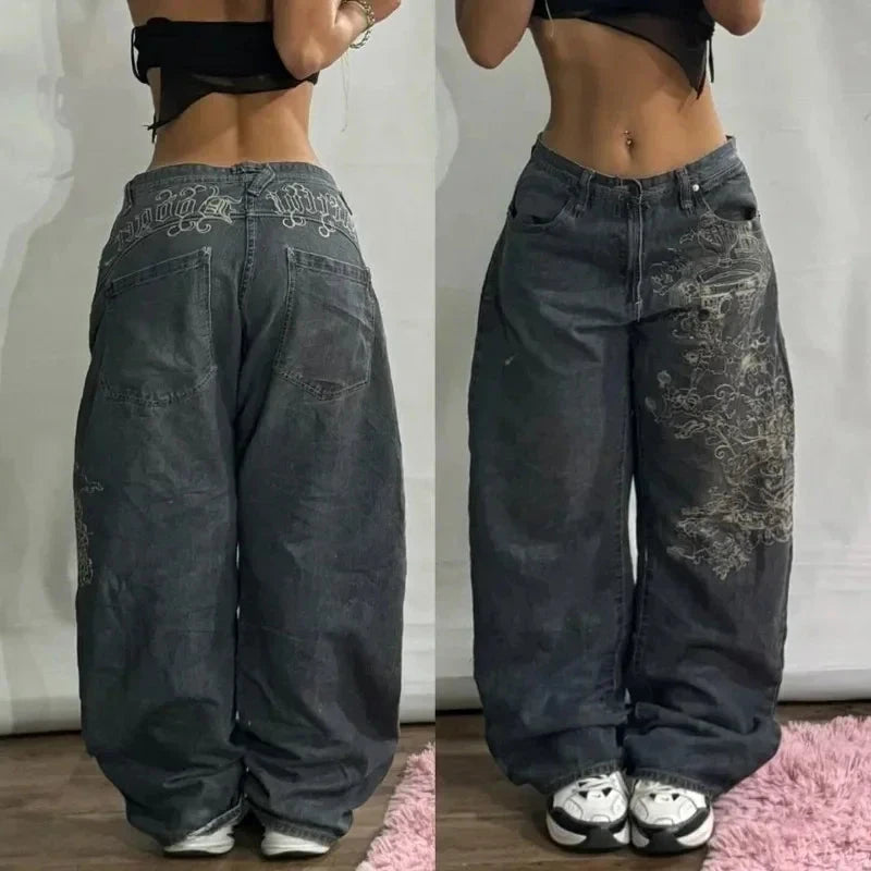 Y2K New Fashion Washed Multi-pocket Old Baggy Tooling Jeans Men Vintage Hip-hop Straight Casual Punk High Waist Wide Leg Pants voguable