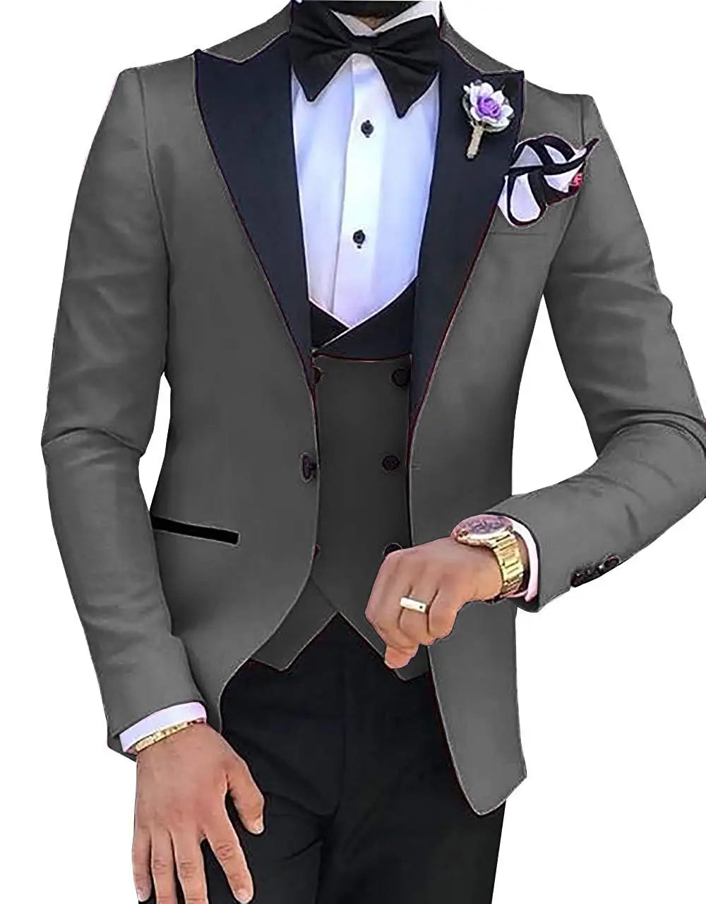 Voguable  Made Terno Slim Groom Tuxedos Wedding Men Suit Terno Masculino (Jacket+Pant+Vest) Mens's 3 Pieces Suits For Men voguable