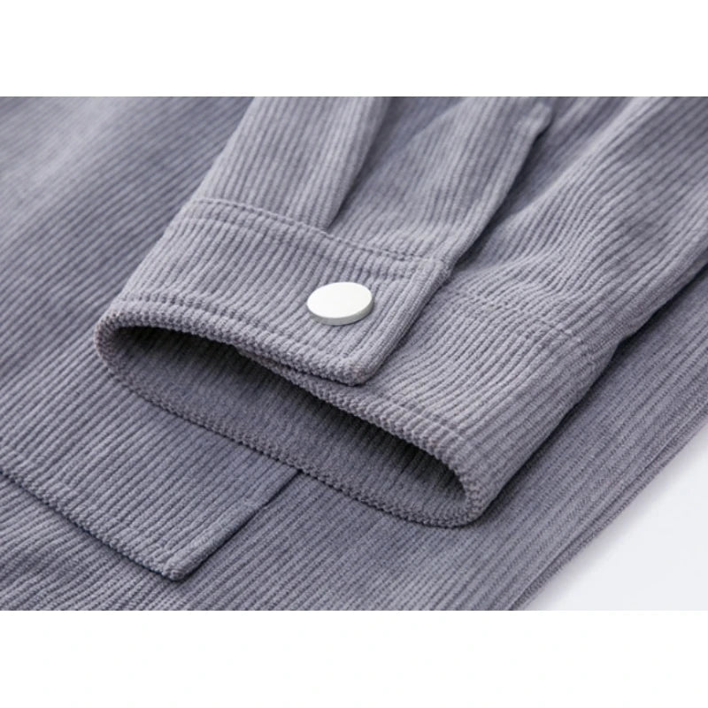 Voguable  High-end Men's Corduroy Jackets Autumn Winter Fashion Youth Trend Single Breasted Top Thick Quality Business Coat for Men M-5XL voguable