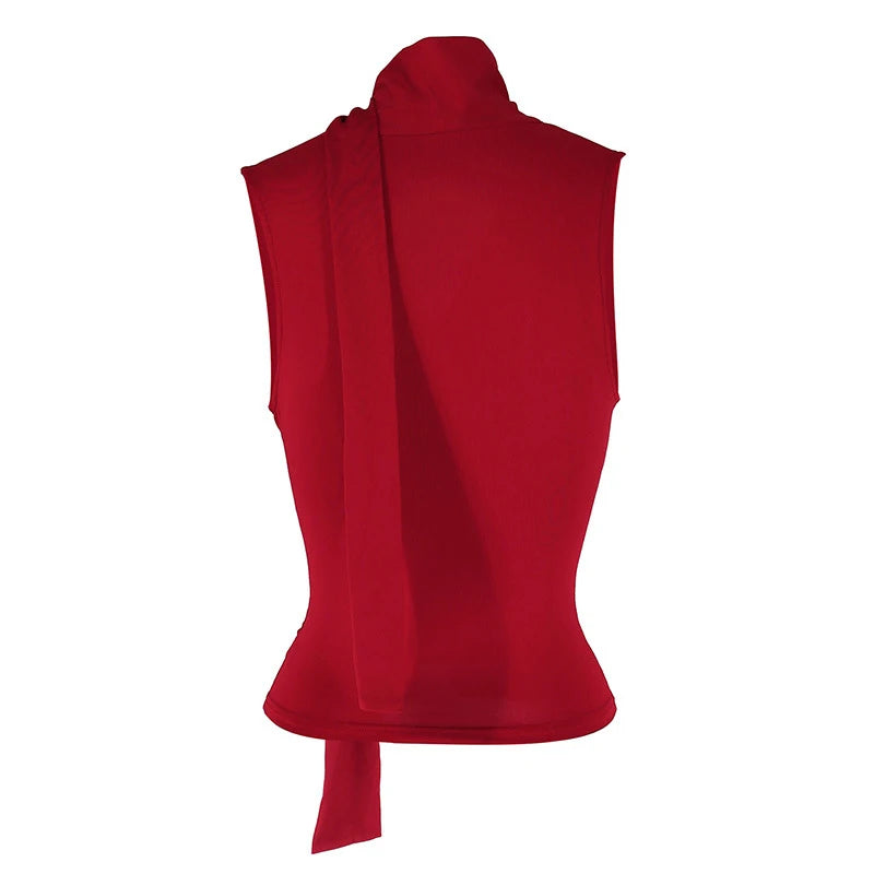 Solid Tank Summer New Women Sexy Sleeveless V-Neck Lady Top Fashion Bandage Streetwear Casual Slim Tank Elegant Knitted Clothing voguable