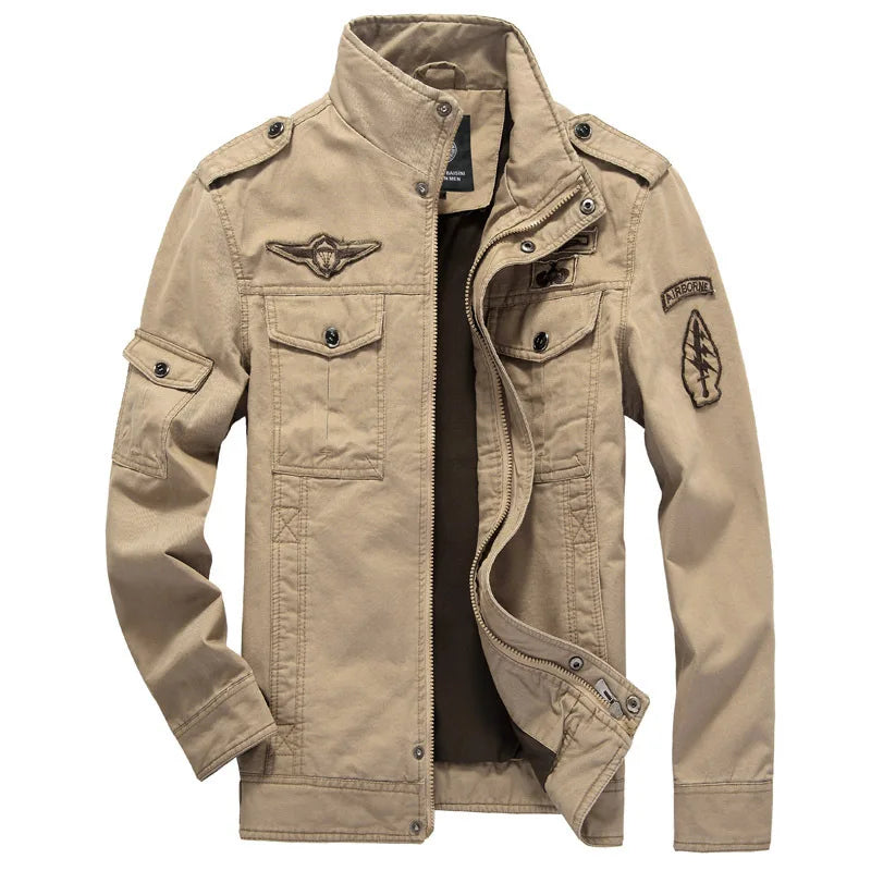 Autumn Winter Bomber Jackets Men Cotton Stand Collar Military Jacket Coat Mens Cargo Outwear Casual Brand Mens Clothing 2022 voguable
