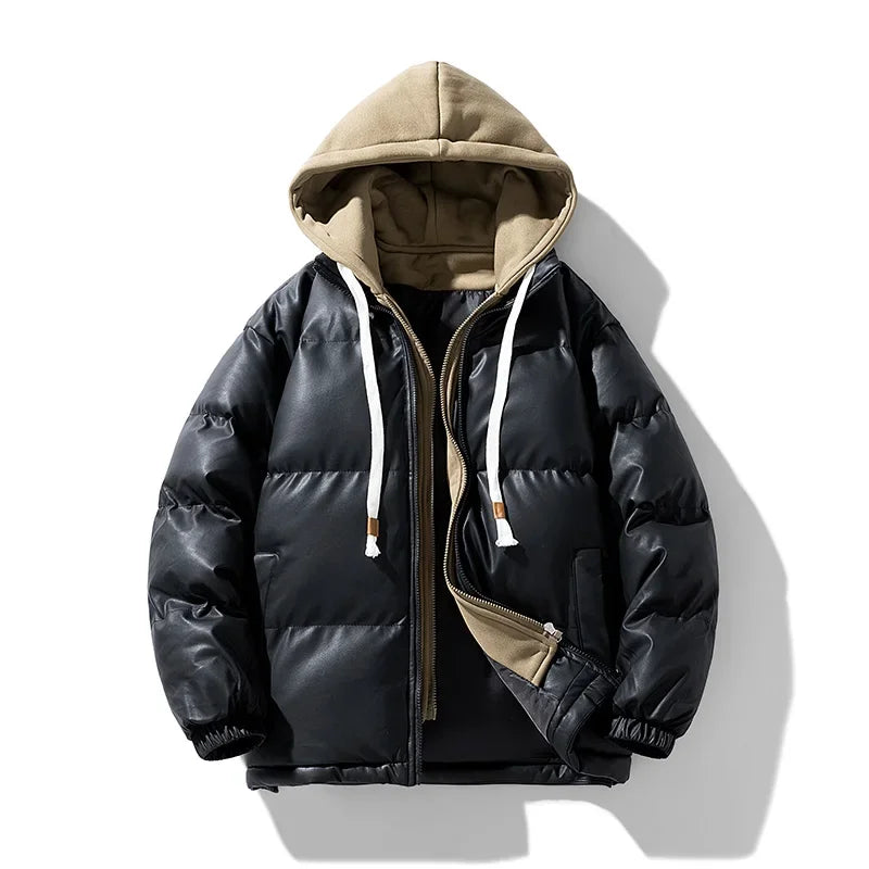 Winter Bread Cotton-padded Jackets Men Trendy Hooded Windproof Parkas Casual Cotton-Padded Jacket Warm Thick New Men's Coats voguable