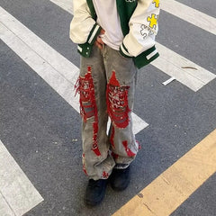 Ropa Grunge Y2K Streetwear Baggy Ripped Stacked Jeans Pants For Men Straight Women Old Loose Denim Trousers Vetements Homme voguable
