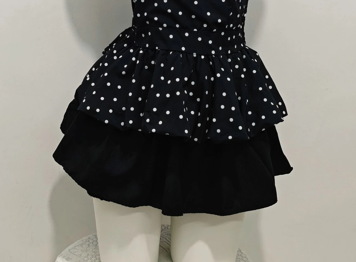 Voguable  Summer Polka Dot Minority Print Sets Tanks Stretch Waist Ball Gown Cake Skirts Slim Small Fellow Age Reduction Dresses voguable