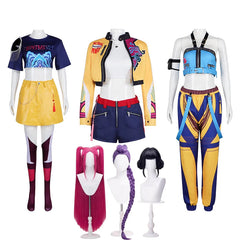 KPOP Mira Zoey Rumi Cosplay Costume Wig Women Suit Halloween Carnival Party Comic-con Role Playing Outfit voguable