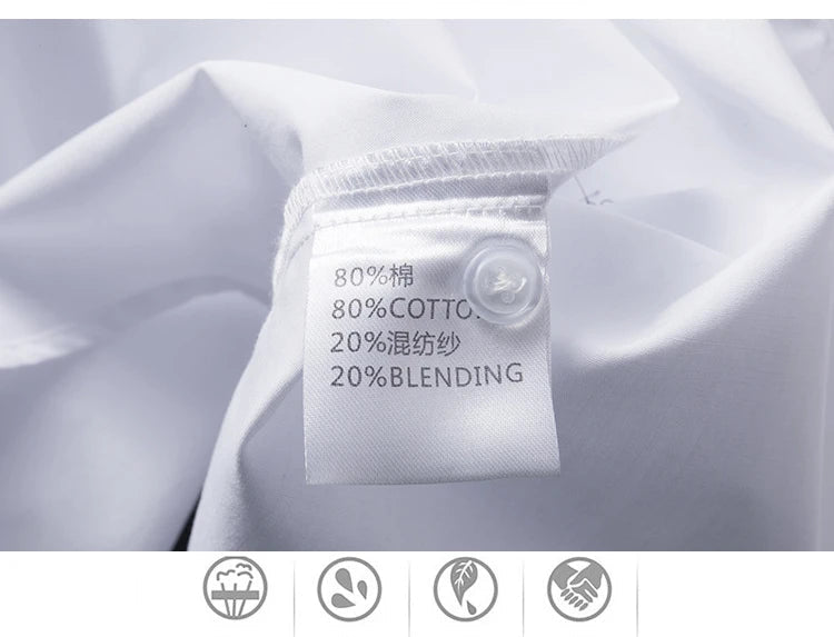 Luxury Men's Shirt Metal Buckle Ribbon Splicing Casual Social Shirts Long Sleeve Slim Fit Business Banquet Party Blouse Tops voguable