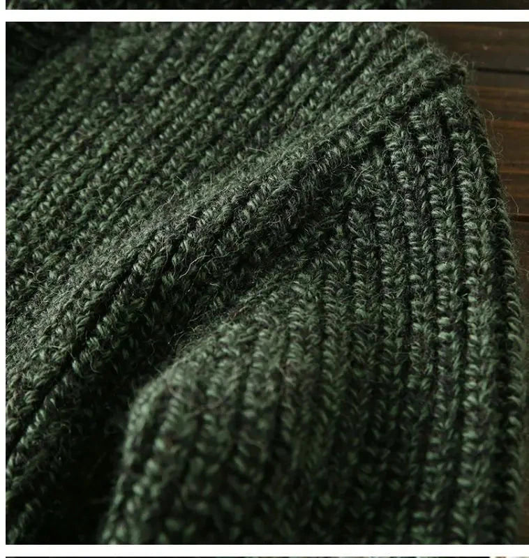 American High-end Knit Cardigan Men's Stand Collar Sweater Cardigan Korean 2025 New Spring Autumn New Sweater Button Jacket Chic voguable