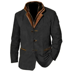 Men And Qomen Heavy Industry Vintage Work Retro American Casual Print Coat Men voguable