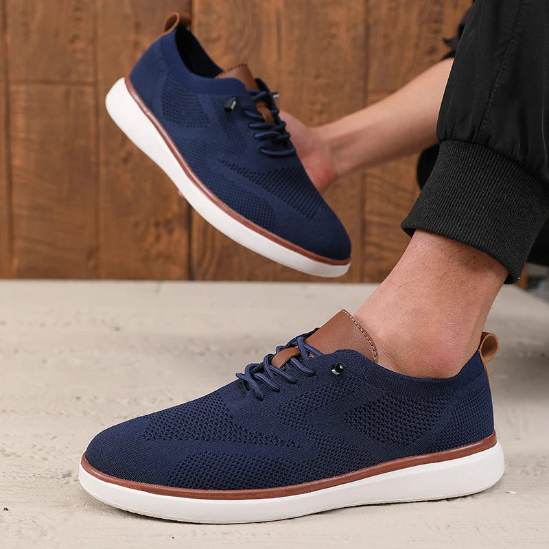 Voguable  Summer Men's Shoes Fashionable Knitted Mesh Casual Design Mesh Shoes Street Trend Versatile Fashion Outdoor Activity Sneakers voguable