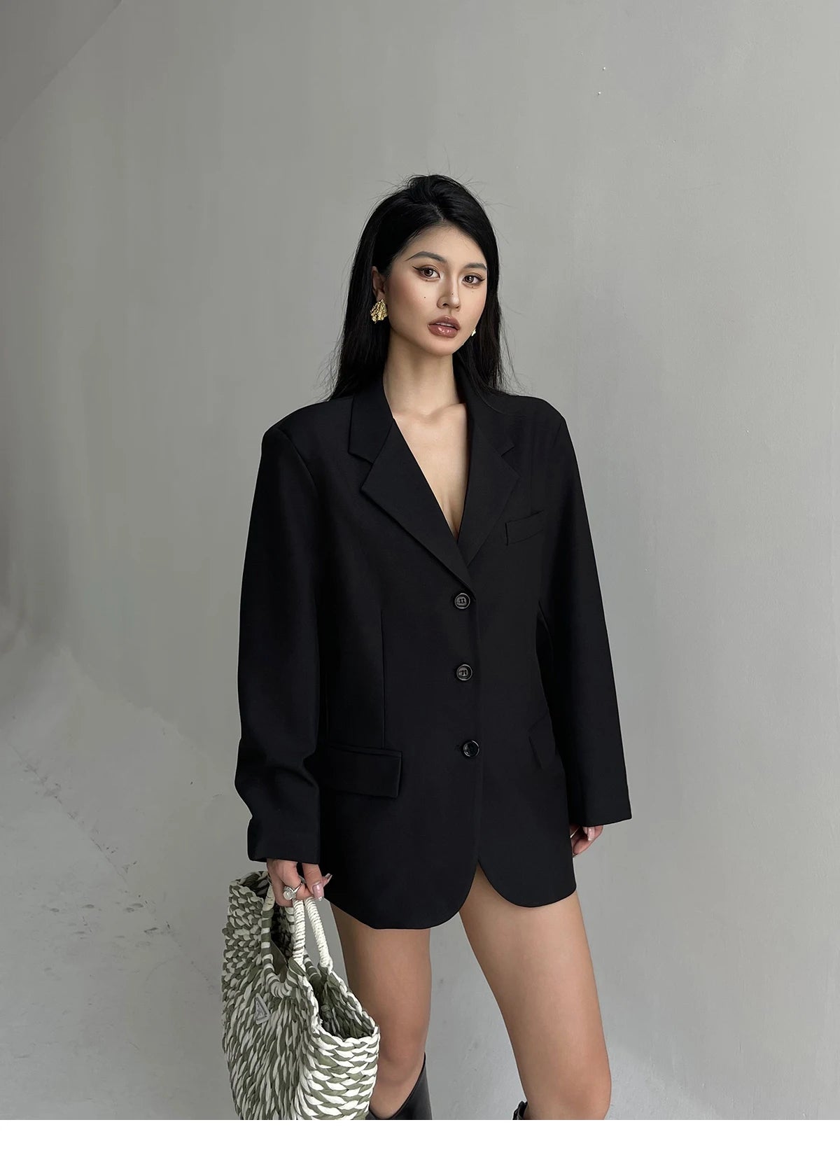 Casual Long Sleeved High-end Suit Jacket For Women Blazers Coat Fashion Design 2024 New Tops Brown Office Lady Top Y7CS voguable