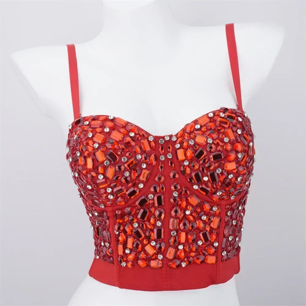 Fashion Clothes Tank Sling Stage Dance Wear Casual Women Clothing Y2k Tops Corset Streetwear Sexy Club Party Summer Elegant voguable