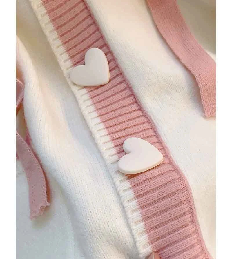 Cute Sweet Cardigan Sweaters Women Lazy Wind White Knitted Coats Long Sleeve Loose Female Japan Kawaii Elegant Hooded Tops voguable