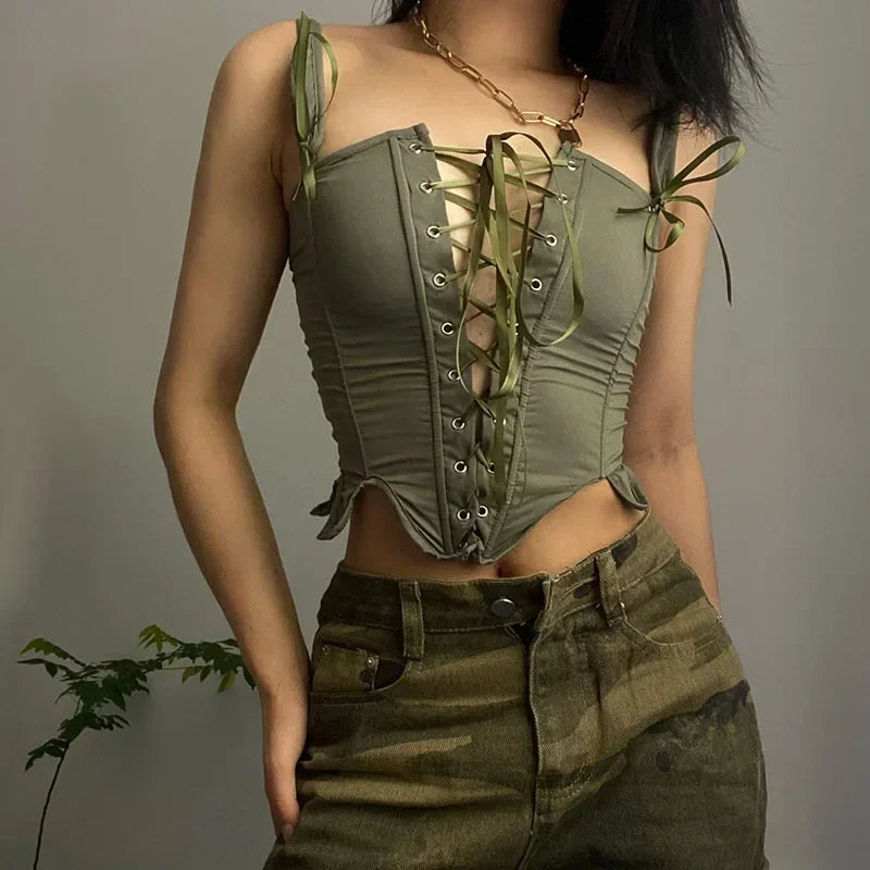 Sexy Lolita Corset Shaper Ladies Slimming Bandage Corsets Underbust Bustier Top Women Lingerie Elegant Streetwear Clothes Blusas voguable